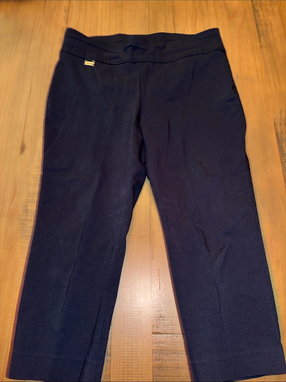 Alfani Black Women's Cropped Navy Stretch Pants 8P capris EUC!